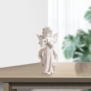 Милая статуэтка из смолы, молящаяся, мирная статуя, прочная и нежная Height 15cm
