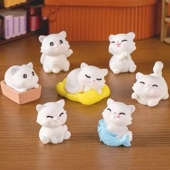 Милая статуэтка кошки своими руками, фигурки котят, миниатюрные фигурки кошек, домашний офис, декор рабочего стола Style 1