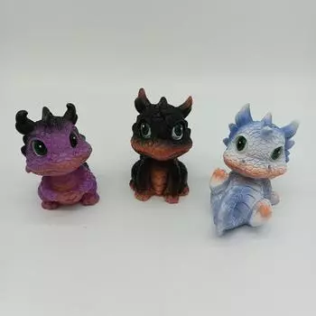 Милая статуэтка младенца дракона, маленькая скульптура дракона украшает домашний сад One Size