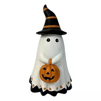 Милая статуэтка-тыква-призрак на Хэллоуин, мини-декор тыквы-призрака для сада на открытом воздухе