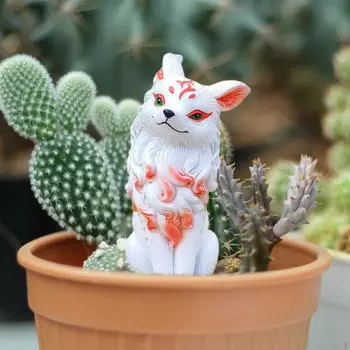 Милая статуэтка животного, коллекционная скульптура, креативный миниатюрный пейзаж Head Turning Style