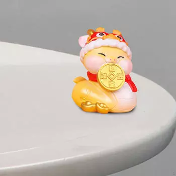 Милая статуэтка змеи, декор на китайский год, искусственный орнамент, центральный элемент стола, весенний фестиваль Style A