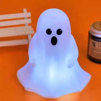Милая статуя привидения светодиодный ночник мягкий свет без мерцания энергосберегающая батарея White Light