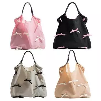 Милая сумка через плечо с галстуком-бабочкой, кокетка под мышками, модная сумка для женщин, покупки, отпуска, путешествий 02