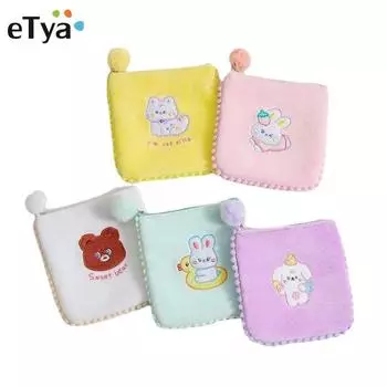 Милая сумка для хранения гигиенических салфеток с вышитым медведем из мультфильма для девочек, сумка для полотенец, органайзер для наушников, карточек, сумка для монет, кошелек