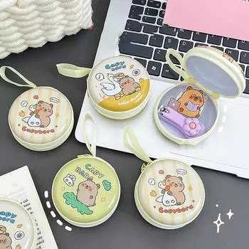 Милая сумка для хранения монет Capybara, прозрачные кошельки для монет, мультяшный милый кошелек, прозрачные сумки as the picture