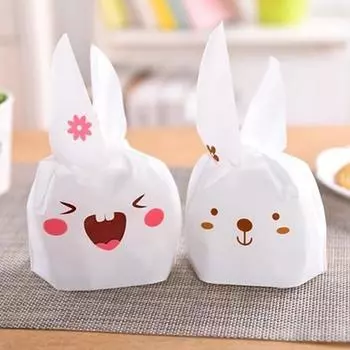 Милая сумка для хранения, подарочный пакет с ушками кролика из мультфильма, сумка для конфет, сумка для печенья, сумка для димсамов