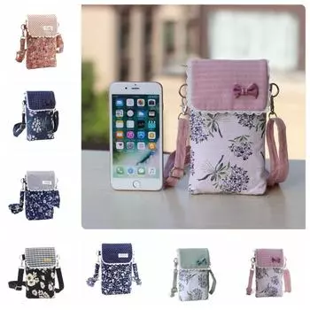 Милая сумка для мобильного телефона, 3 слоя, женская сумка-мессенджер, сумка через плечо для мобильного телефона, пляжная сумка dark blue-wave point