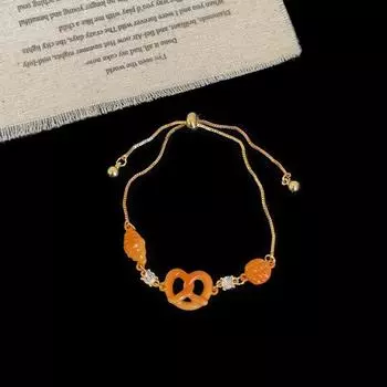 Милая сумка-круассан, сумка-ананас, браслет-качалка с щелочной водой, нишевый женский дизайн, модные и универсальные браслеты