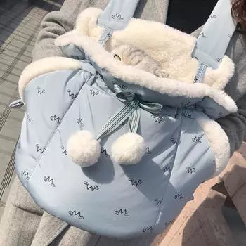 Милая сумка-переноска для домашних животных, теплая, спереди, на груди, полузакрытая сумка через плечо для щенка, кошки, ремень для переноски на открытом воздухе синий