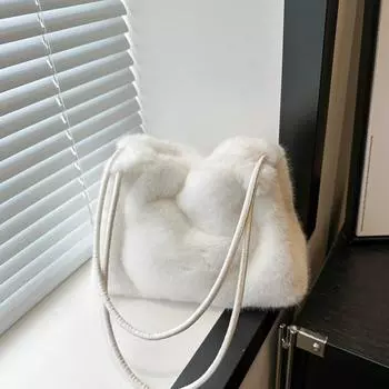 Милая сумка-тоут для женщин, пушистые сумки, женственная сумка через плечо, пушистые сумки