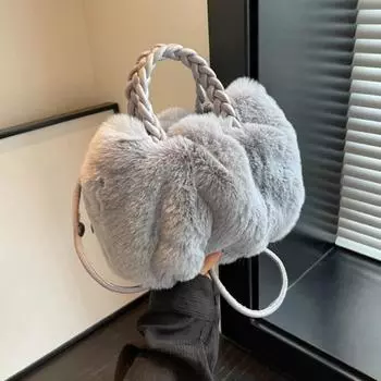 Милая сумка-тыква, модная сумка через плечо Cloud от осени и зимы чёрный