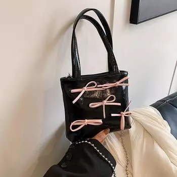 Милая сумка-ведро дуга для женщин универсальные сумки на одно плечо с цепочкой однотонные сумки сумки для девочек новая мода