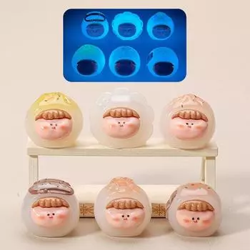 Милая светящаяся фигурка Лилит для завтрака, миниатюрное украшение из смолы, микро-пейзажные украшения, детские подарки, украшение рабочего стола своими руками