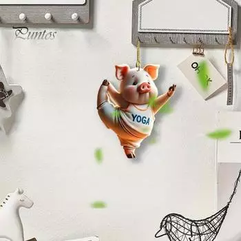 Милая свинья подвеска для автомобиля украшение акриловая забавная свинья зеркало заднего вида подвеска для йоги упражнения свинья подвески для салона автомобиля аксессуары Pig