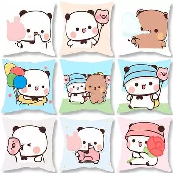 Милая свинка с рисунком воздушного шара наволочка для украшения автомобиля офисная гостиная домашняя наволочка 40x40cm