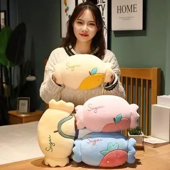 Милая, теплая, ручная подушка, вставка, плюшевая вставка для подушки для сна, двойного назначения, мужская и женская, с мультяшным теплым ручным сокровищем