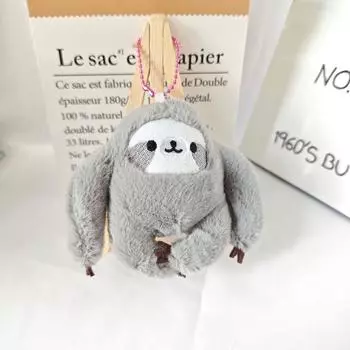 Милая тряпичная кукла Ленивец Обезьяна Плюшевая игрушка Кукла для пары Кукла Обезьяна Подарок на день рождения Девичье сердце 10cm серый