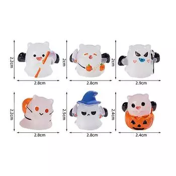 Милая тыква на Хэллоуин, статуя вампира-призрака, микропейзаж, миниатюрные поделки из смолы, мини-украшения для сада фей, украшения