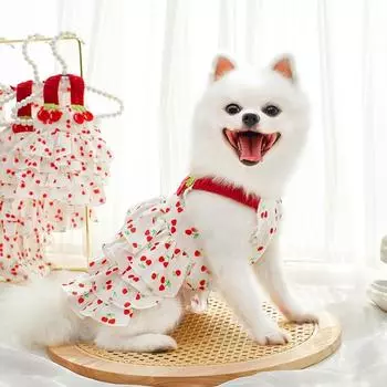 Милая юбка принцессы для щенков, мягкая одежда для домашних животных, модное платье с подтяжками для собак, товары для животных M