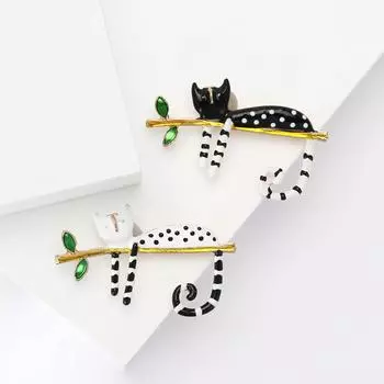 Милая универсальная брошь в виде кошки из эмали из сплава, модный темпераментный женский костюм, кардиган, корсаж, ювелирные изделия, булавка
