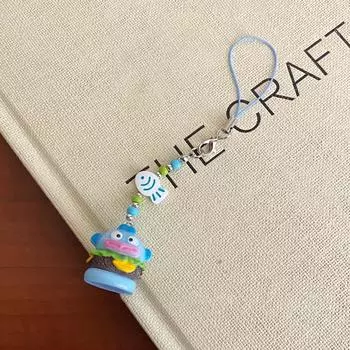 Милая Уродливая Рыба Толстый Говяжий Бургер Брелок Шарм для Телефона Ремешок-Цепочка на Запястье Подвеска-Брелок Подарок