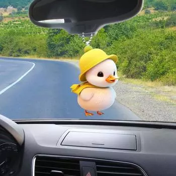 Милая утка подвеска для автомобиля зеркало заднего вида украшения мультфильм акриловый орнамент салон автомобиля