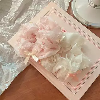 Милая веревка с бантом для волос Advanced Sense Scrunchies для женщин и девочек, эластичная повязка на голову, держатель для хвоста, аксессуары для волос розовый