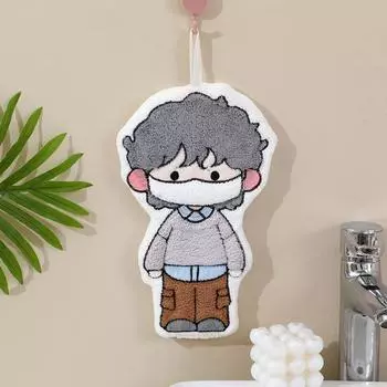 Милая впитывающая вышитая салфетка подвесного типа Домашний декор Детское полотенце для рук Принадлежности для ванной комнаты