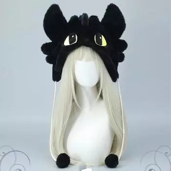 Милая вязаная шапка с мультяшным драконьим ушком, модная парная вязаная шапка, осенне-зимняя теплая удобная шапка