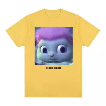 Милая забавная футболка с рисунком Bibble Meme, мужская и женская модная повседневная футболка с коротким рукавом, летние топы, футболка большого размера из 100% хлопка