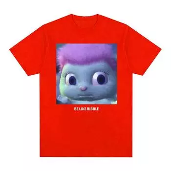 Милая забавная футболка с рисунком Bibble Meme, мужская и женская модная повседневная футболка с коротким рукавом, летние топы, футболка большого размера из 100% хлопка