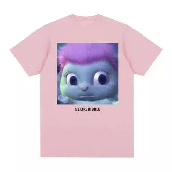 Милая забавная футболка с рисунком Bibble Meme, мужская и женская модная повседневная футболка с коротким рукавом, летние топы, футболка большого размера из 100% хлопка