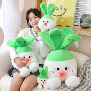 Милая забавная милая маленькая праздничная кукла-подушка для овощей, плюшевые игрушки для детей, милый редис, плюшевые игрушки, детский подарок на день рождения 28CM