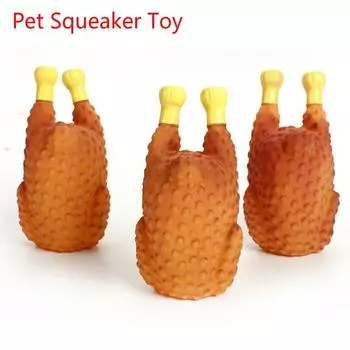 Милая забавная пластиковая кричащая курица большая/щенок интерактивная жевательная игрушка для собак жареная курица 1 шт 1 pc