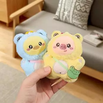 Милая забавная замаскированная утка-свинка, кулон Kawaii, хлопковая мягкая игрушка, брелок для ключей, аксессуары, брелок для автомобиля, креативные детские подарки