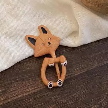 Милая заколка для свитера в виде животного Кенгуру Китти шарф пряжка изысканная деревянная брошь вечеринка Style 5