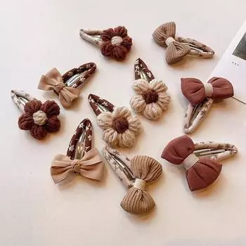 милая заколка для волос принцессы для маленьких девочек, заколка для волос в европейском стиле в стиле ретро для маленькой девочки, милый детский головной убор с цветочным бантом