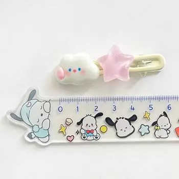 Милая заколка для волос с милым облаком и звездой, милая розовая шпилька с пентаграммой, девчачья заколка с боковой челкой, головные уборы, аксессуары для волос