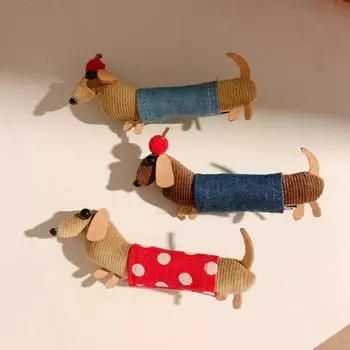 Милая заколка для волос таксы, держатель для щенка, конский хвост, зажим для когтей, ежедневно Red Hair Clip