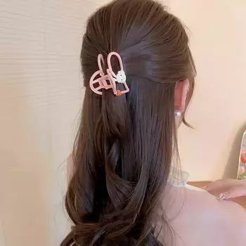 Милая заколка для волос в виде животного, женская мультяшная заколка на затылке, зажим для трубача, акула, головной убор для студентки фиолетовый