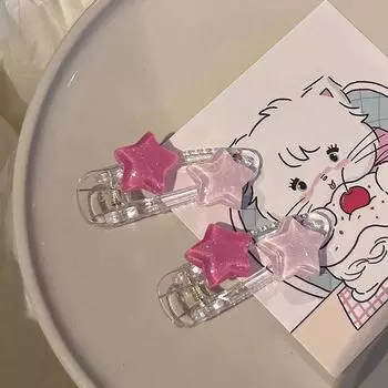 Милая заколка для волос в виде звезды и пентаграммы, милая заколка для волос, милые аксессуары для волос Kawaii 5.3*3.5cm