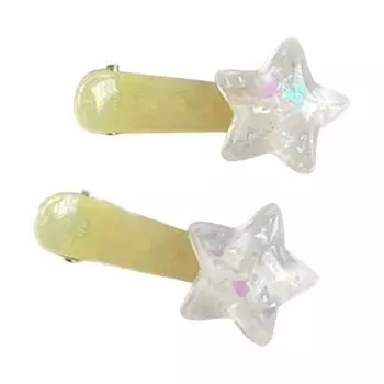 Милая заколка со звездой, блестящая заколка для волос со звездой для девочек, заколка в виде утконоса, детские заколки для волос, заколка со звездой, заколки со звездами, заколка для челки жёлтый