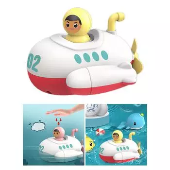 Милая заводная игрушка для детской ванны, игровая в воде, плавающая подводная лодка, развивающая заводная игрушка для душа, подарок для детской ванны