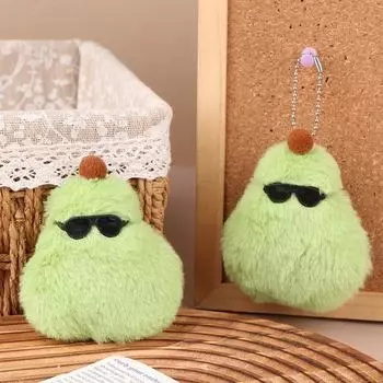 Милая зеленая груша плюшевая игрушка брелок мультфильм фрукты мягкая кукла кулон автомобильный брелок рюкзак сумка Декор детский подарок 1Pc