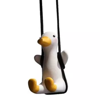 Милая желтая маленькая уточка подвеска для автомобиля украшение для интерьера автомобиля подарок на день рождения украшения для автомобиля качели утка United States