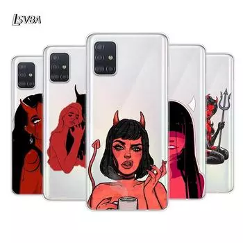 Милая женщина-дьяволица для Samsung Galaxy A01 A11 A12 A22 A21S A31 A41 A42 A51 A71 A32 A52 A72 A02S силиконовый чехол для телефона Samsung A01