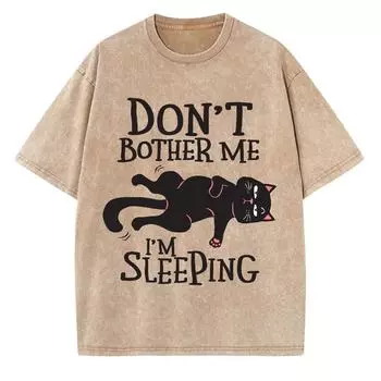 Милая женская футболка Y2K с принтом милого черного кота, выстиранная, свободного кроя, с круглым вырезом, с коротким рукавом, унисекс, повседневный домашний топ S