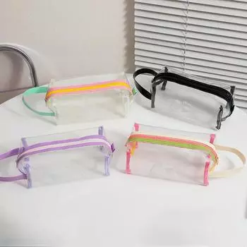 Милая женская косметичка дорожная сумка для туалетных принадлежностей ПВХ водонепроницаемая прозрачная косметичка чёрный