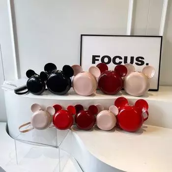 Милая женская сумка с изображением головы Микки Мауса, летняя женская сумка-мессенджер через плечо, универсальная сумка через плечо для иностранцев S красный